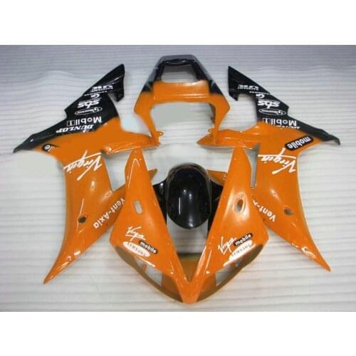 MOTOMARTS 100% Full injection fairings kits for YAMAHA 2002 R1 2003 YZF R1 02 03 orange virqin ABS fairing