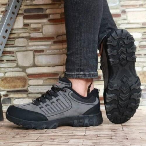 Mens grey sneakers diary walking shoe 2021 collection Faux Leather Lace-up comfortable light breathable high quality