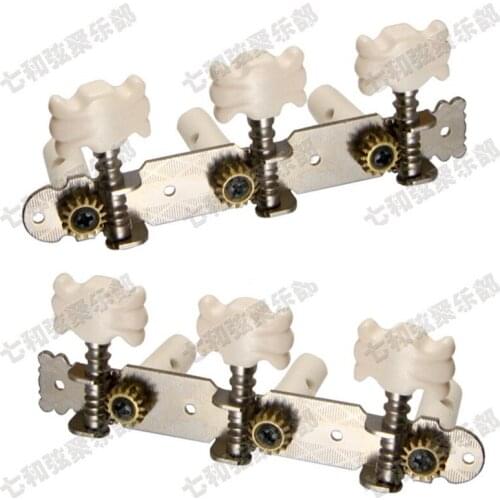 A set of 2 pcs Chrome Classical Guitar Tuning Pegs Keys Machine Heads Tuners guitar accessories parts Musical instrument