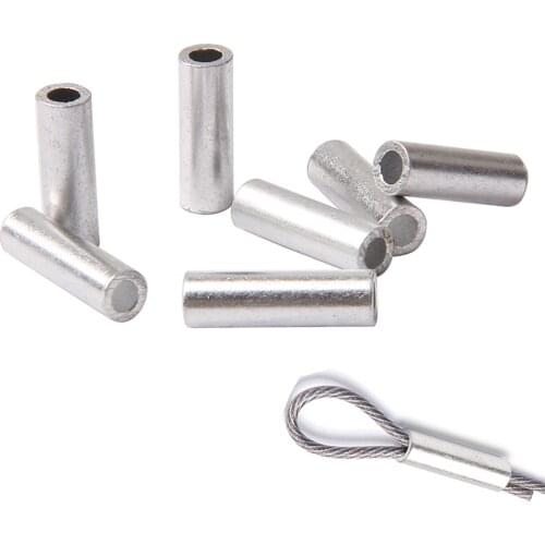 1500Pcs Barrel Crimp Sleeves Aluminum Crimping Sleeves Connector Kit for Fishing Line tackle