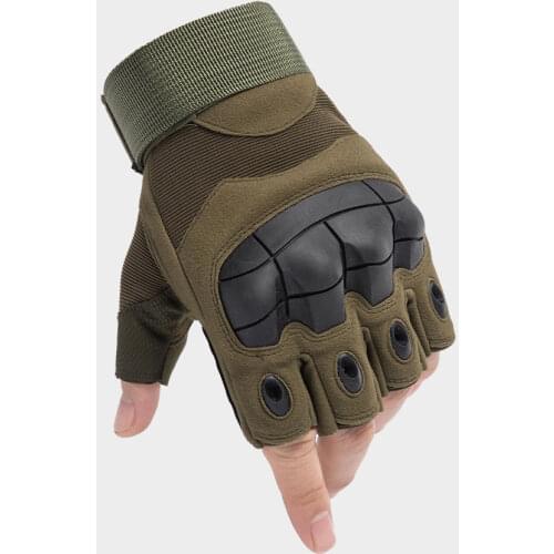 Motorcycle Fingerless Gloves Hard Knuckle Motorbike Motocross Luva Biker Racing Ridding Cycling Half Finger Moto Protective Men