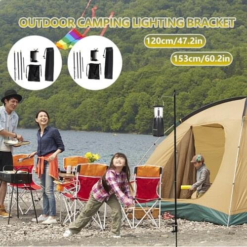 Camping Folding Lamp Pole Desktop Fixing Lamp Holder Rod for Fishing Outdoor Camping Lantern Stand Tent Light Holder Hangers