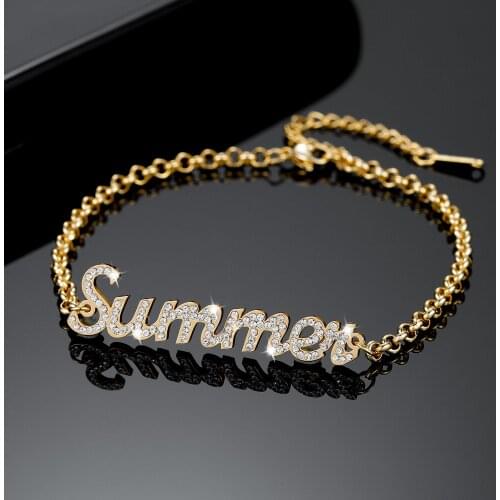 Custom Iced Name Bracelet Personalized Shiny Zircon Name Bracelet Gold Stainless Steel Bangle Unfading Cuban Chain Jewelry Wome