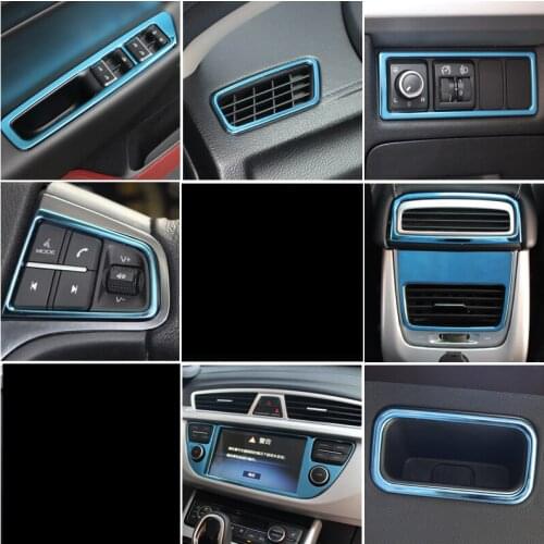 Blue item for geely NL-3 (boyue) 2016-2018 Interior decoration Vent Gear panel Glass lift switch Decoration frame