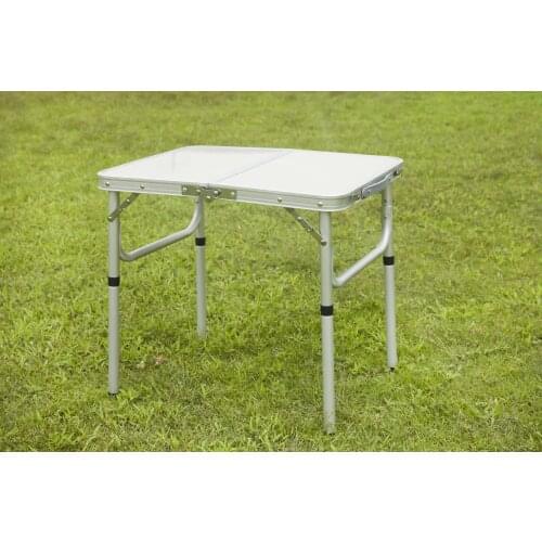 Ultra-light Car Folding Table Hiking Climbing Picnic Barbecue Self-driving Camping Portable Aluminum White Outdoor Table LD737