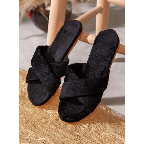 Womens House Slippers Black , Женские домашние тапочк, Women Home Slipper