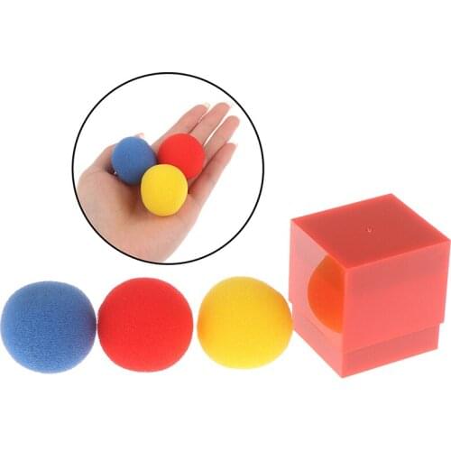 1set(2 block 3 balls) Magic Tricks Kids Close Up Magic Prop ParaBox Easy to do For Magicians kids magic Gift
