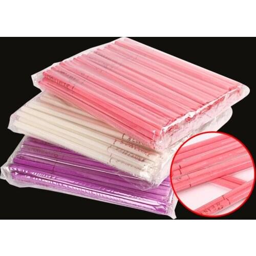 100Pcs/ Ear Wax Aromatherapy Ear Candle Warm Orange Ear Care Straight type with Earplugs