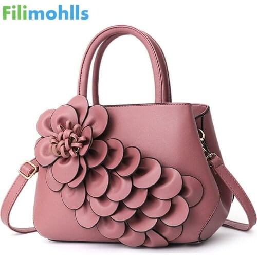 2019 fashion brand women flower totes solid sequined handbag hotsale party purse ladies messenger crossbody shoulder bags S1643