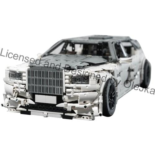 4019Pcs Phantom VIII EWB MOC-74084 Sports Car Small Particles MOC Car Building Blocks Toy-Static(Licensed and Designed by OleJka