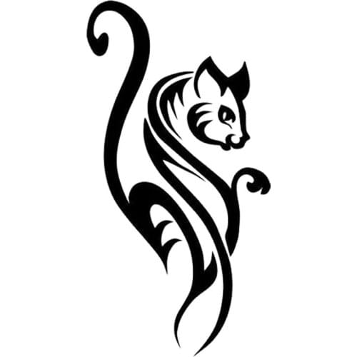 7.8CM*15CM Lovely Cat Animal Fashion Personality Funny Personality Car Sticker Vinyl Decal Black/Silver S1-0024