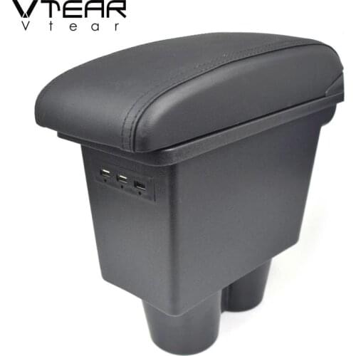 Vtear Car Armrest Interior Center Console Arm Rest Storage Box Car-Styling Decoration Accessories Parts For Citroen C3L 2021