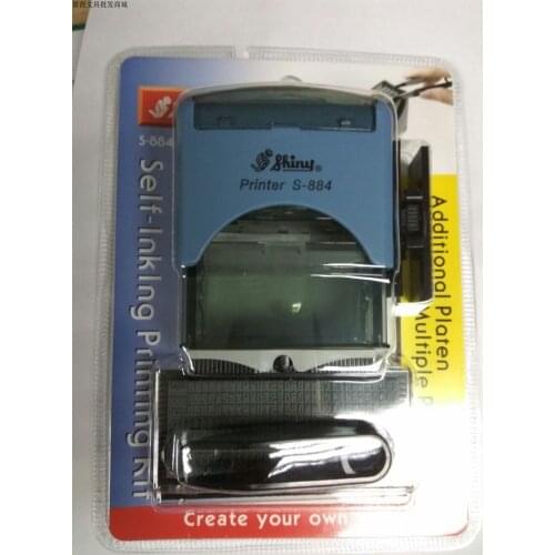 Shiny S-884 22x58mm Self Inking Rubber Stamp Custom Office Stationary Business Mini D-I-Y Set Stamper Printing Kit