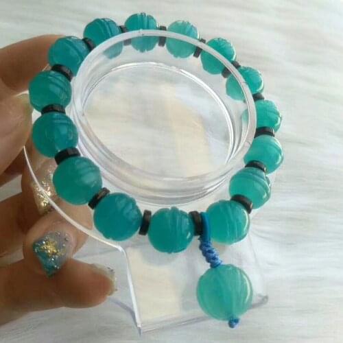 Wholesale JoursNeige Light Blue Tianhe Natural Stone Bracelet 11mmBell Beads Bracelet for Women Fresh Crystal Bracelet Jewelry