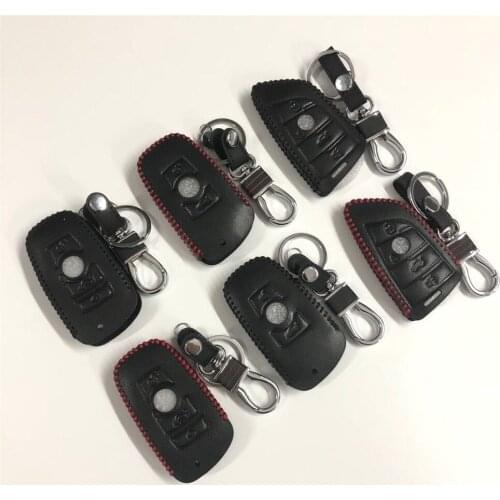 Car Key Case Leather Key Cover For BMW X1 X3 X4 X5 X6 F15 F16 F48 G30 G38 525 540 740 1 2 5 7 Series 218i Key Coldre Cover