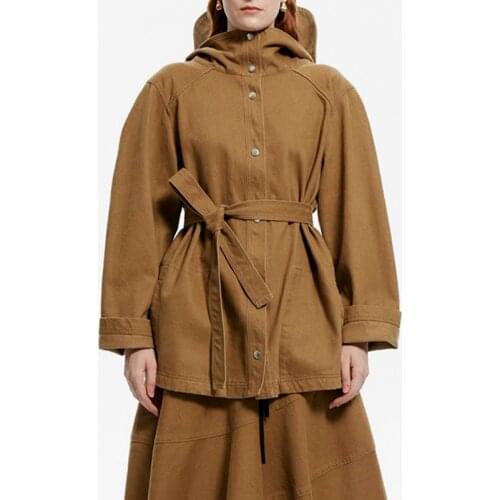 100% Cotton Black Hooded Women Jackets Winter Clothes Women