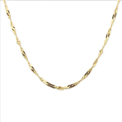 CLUCI 3pcs Fashion Necklaces Chain 925 Silver Jewelry Water Wave Chain Necklace for Women Jewelry Twisted Chain SN025SB-1