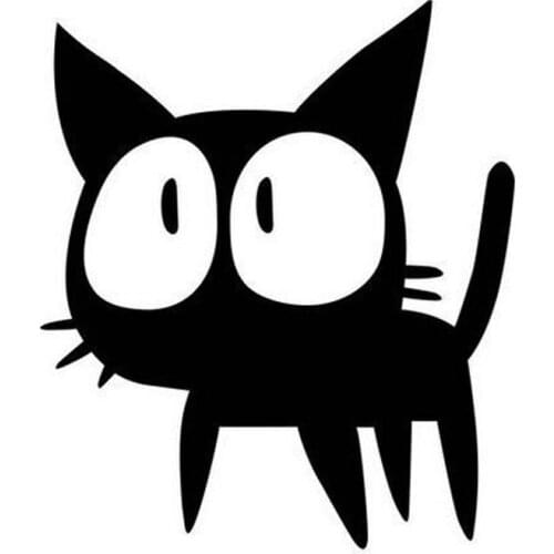 Dawasaru Eyes Cat Cartoon Car Sticker Personality Cover Scratch Decal Laptop Suitcase Motorcycle Auto Accessories PVC,13cm*12cm