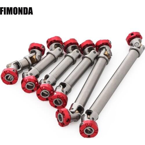 Stainless Steel Flange Drive Shaft for 1/10 RC Crawler Traxxas TRX4 TRX6 Axial SCX10 D90 Redcat GEN8 1/14 Tamiya Tractor Truck