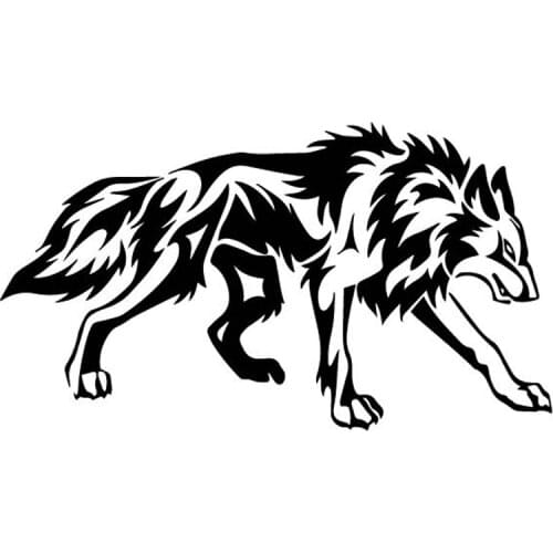 Personality Car Stickers Lonely Wolf Animal Cars Decals PVC Fashion Body Window Decoration Waterproof Sunscreen Auto Decal Decor