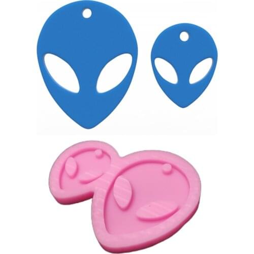 Alien Keychain Mould Crystal Epoxy Mould Keychain Pendant Earring Silicone Mould DIY Crafts