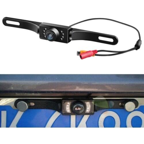 50% Hot Sell 170 Degree License Plate Frame Car Reversing 8 LED Night Vision Rearview Camera