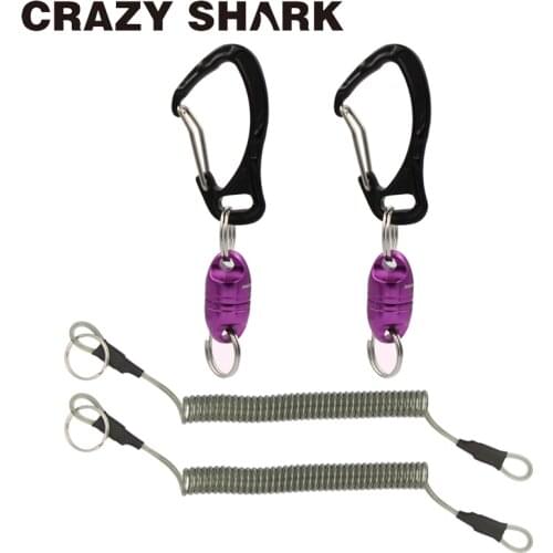 Crazy Shark Magnetic Net Release with Lanyard and Carabiner for Fly FishingMax Capacity 7lbs/3.5kg Fishing Tool Accessories