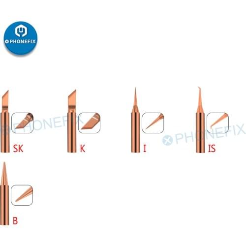 5pcs/lot Pure Copper 900M-T Soldering Iron Tip Lead-free Solder Tips Welding Head 936 .909D.952D. 852D+ BGA Soldering Station