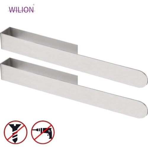 2Pcs 37cm Wall Punch Free No Drilling Bathroom Towel Ring with Strong Self AdhesiveTape Cuarto De Baño Accesorio Toilet Holder