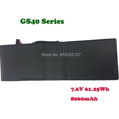 Laptop Battery For MSI GS40 6QE-006XCN GS40 6QE-055XCN GS43VR 6RE GS43VR 6RE-045CN BTY-M47 Li-ion 7.6V 8060MAH/ 61.25WH New