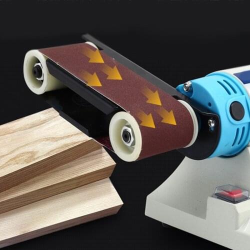 New Small Polishing Machine Table Grinding Metal Woodworking Grinding Machine DIY Table Multifunctional Aabrasive Belt Head