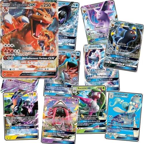 New Pokemon French Card GX MEGA Shining Cards Game Battle Carte Trading Cards Game Children Toy