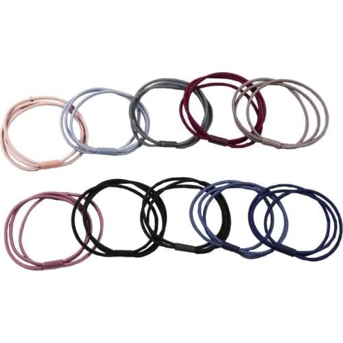 New Korea high elastic 3 strands of basic rubber band Korean version of the small fresh headwear simple tie hair accessories