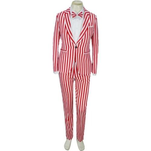 Jacket Pants New Black white plaid Suits Luxury Male personality Party Blazers Men Wedding Suit Mens Fashion Slim Prom Coat