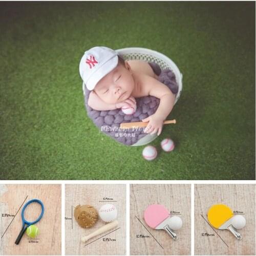New baby newborn photography props mini baseball tennis table tennis baby baby shooting childrens furnishing accessories