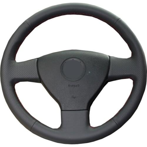 Hand Sew Car Steering Wheel Cover Suede Carbon Fiber Leather For Volkswagen VW Golf 5 (V) Plus Polo Jetta Tiguan Touran Caddy