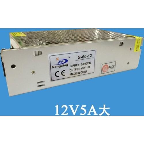[Seven Neon]Free shipping wholesale high quality DC12V 5A 60W power adaptor for led lighting products