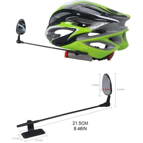 Riding Helmet Rear View Mirror Bicycle Scratch Resistant Glass Lens Accessories 448D
