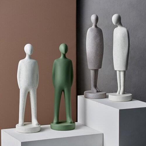 Aesthetic Abstract Standing Statue Resin Figurine Home Decor Accessories For Living Room Handmade Crafts Sculpture Modern Art