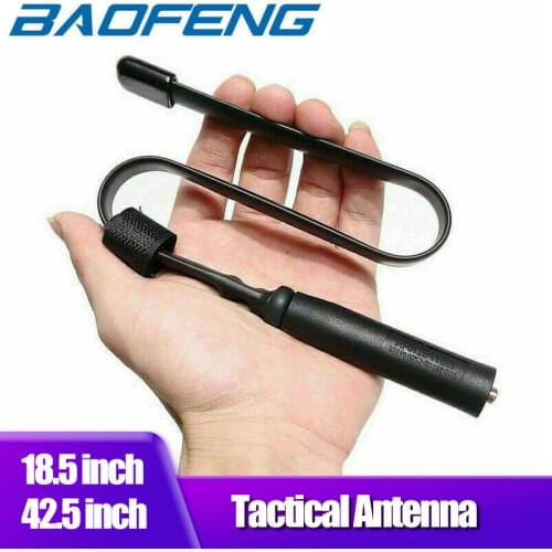 2021 42.5 Inch CS Tactical Antenna Sma-female Dual Band VHF UHF 144/430mhz Foldable For Walkie Talkie Baofeng UV-5R UV-82 UV5R