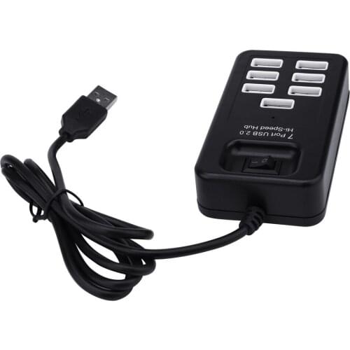 Usb hub Adapter 7 Port for PC Computer usb several ports power strip Card reader for Xiaomi Notebook Macbook 1TB HDD with switch