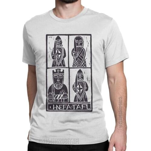 Funny Hnefatafl Viking T-Shirts Men Crew Neck Cotton T Shirt Classic Short Sleeve Tee Shirt Summer Clothing