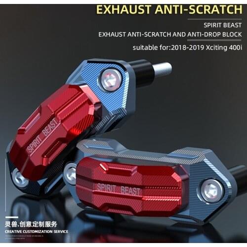 SPIRIT BEAST Motorcycle Exhaust Pipe Protection Block for KYMCO S400 Xciting 400i HONDA YAMAHA SUZUKI DUACATI KAWASAKI BMW KTM