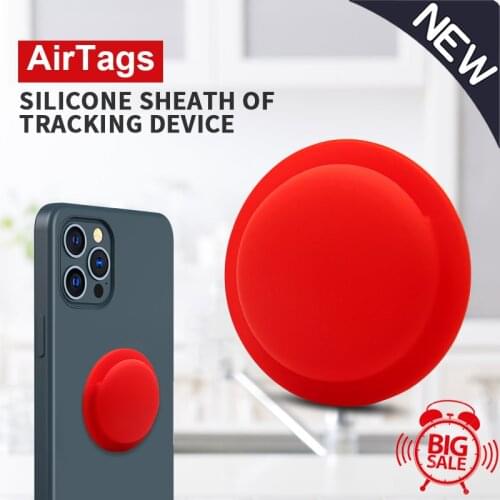 For Airtags Tracker Silicone Case Anti-lost Protective Sleeve can be pasted Soft Cover Protector For Apple Airtags Accessories