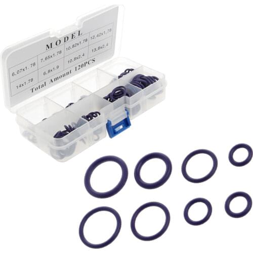 1 Set 270Pcs HNBR Car Van Air Conditioning Rubber Washer O Ring Seal Assortment car-styling Purple