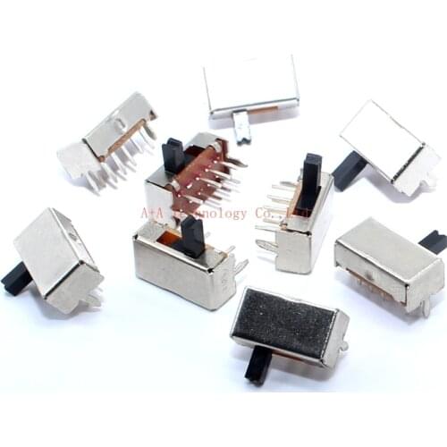 10PCS Toggle switch SK22D07 2P2T 6Pins Handle high 4mm SK22D07VG4