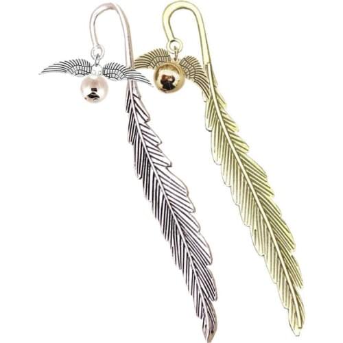 10 PIECES Vintage Wing Metal Bookmark Deathly Hallows Index Divider For Reading Notebook Book Mark Marque Page Mate Marker Retro