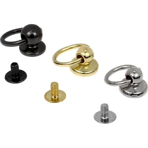 100Pcs 8/10MM Metal Bags Rivet Nail Buckle Swivel Screw Studs Button Handbag Chain Hanger Hardware Leather Craft Accessories