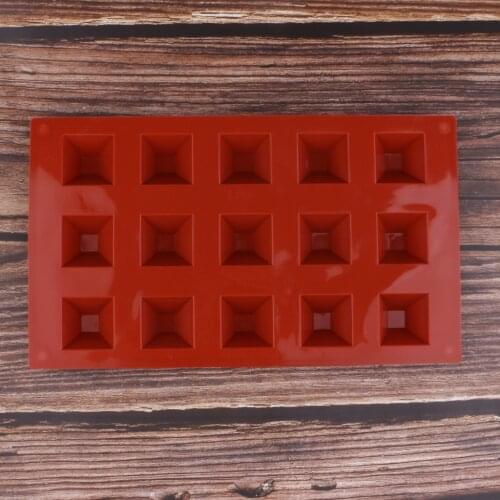 15-Cavity Pyramid Silicone Mold Fondant Cake Chocolate Ice Mould Baking Tool