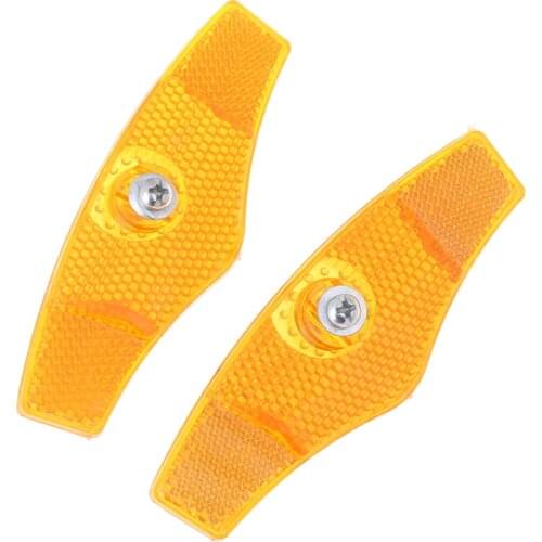 2Pcs Yellow Mountain Bike Spokes Reflective Strips Bicycle Reflectors Bicycle Warning Lights Wheel Lights Spoke Lights